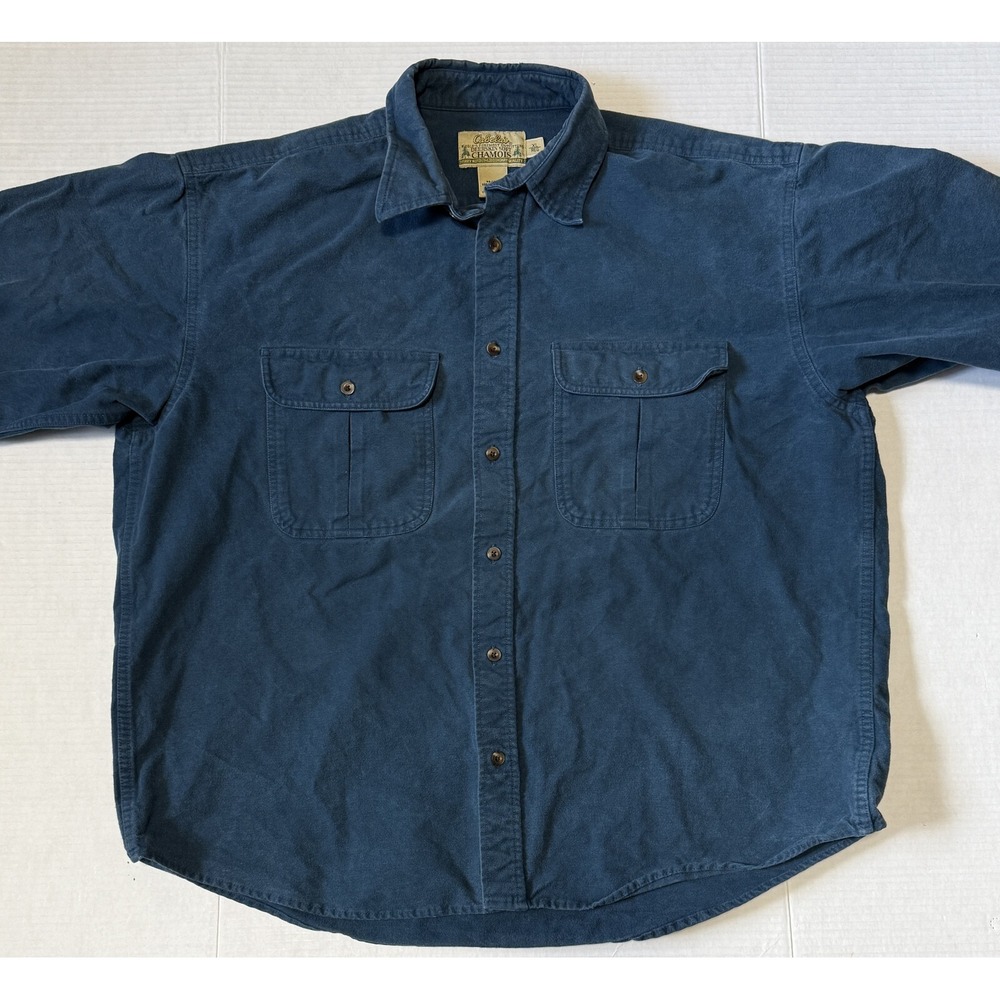 CABELAS - Men's Heavyweight Thick‎ Flannel Deerskin Soft Chamois Shirt - X-Large